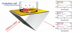 Enhanced light-matter interactions in plasmonic-molecular gas hybrid system