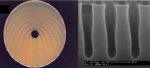 Generation of a radially polarized light beam using space-variant subwavelength gratings at 1064 nm